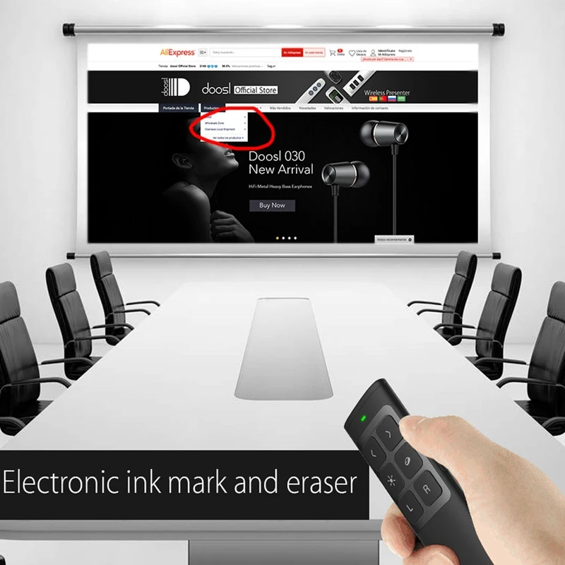 Doosl красная лазерная указка Powerpoint кликер воздушная мышь перезаряжаемая RF 2,4 ГГц беспроводной пульт дистанционного управления Ведущий проектор