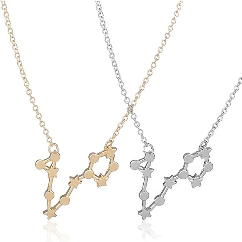 1 шт. 2016 Новый знак зодиака Рыбы Подвески на длинной цепи ожерелье позолоченное