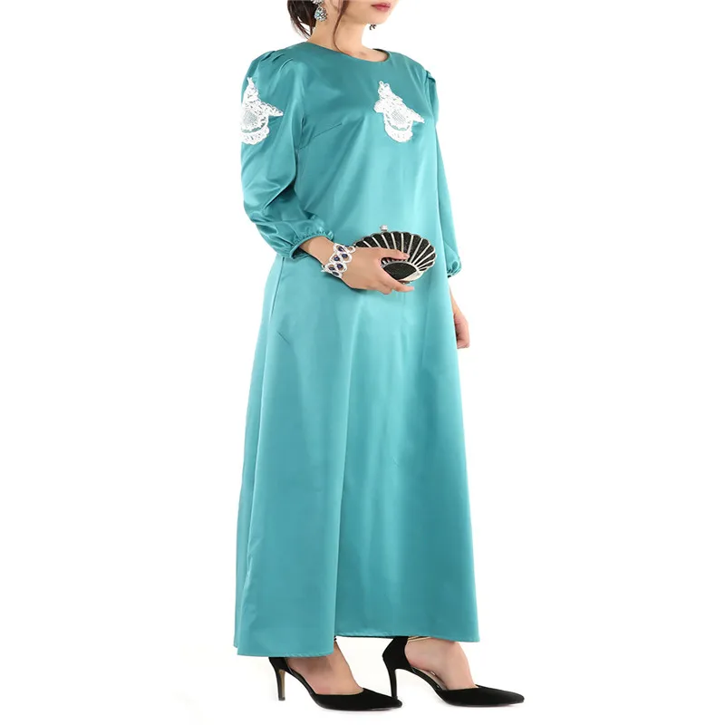 Женское мусульманское платье средней длины арабское коктейльное Jilbab кафтан