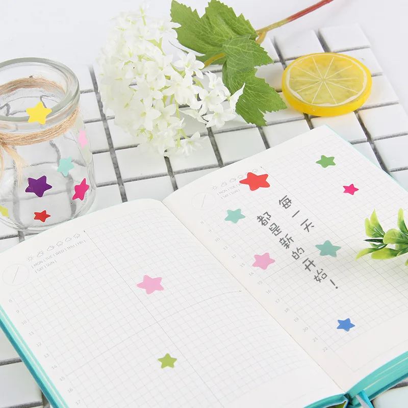 6 шт./лот милые наклейки Kawaii красочные в форме сердца бумажные DIY украшения журнал