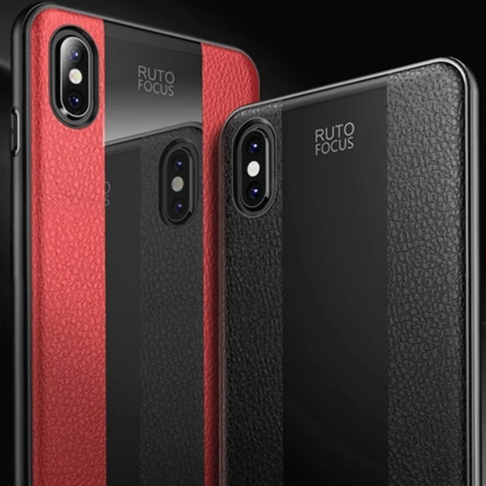 Кожаный чехол CHYI для Iphone 7 X XR XS MAX 8 Plus роскошный мягкий однотонный Модный деловой 6