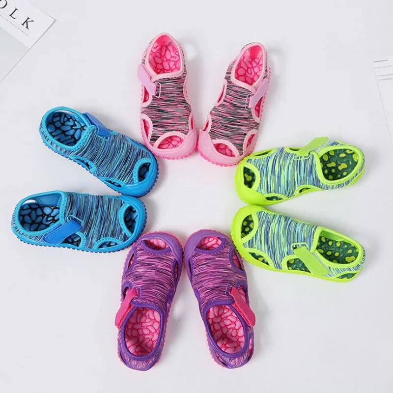new children camouflage soft sandals summer girls toe protect baby shoes boys bottom non-slip fashion sports beach | Детская одежда и