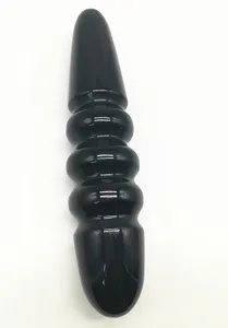 240g handmade carved natural obsidian crystal penis Positive Energy Reiki black quartz massage stick membrum healing woman gift