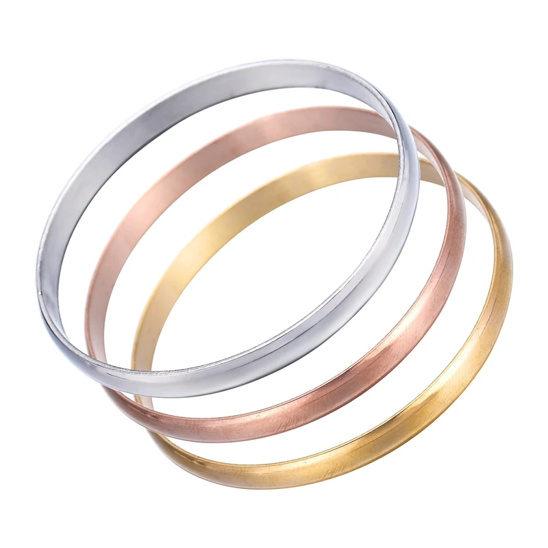 3pcs 6cmx6mm 7/3/5 шт шнур для бус Браслеты& браслеты из нержавеющей стали DIY Браслеты манжетного типа для модные женские туфли Для мужчин браслеты манжетного типа фиксированные смешанные - Окраска металла: 3pcs 6cmx6mm