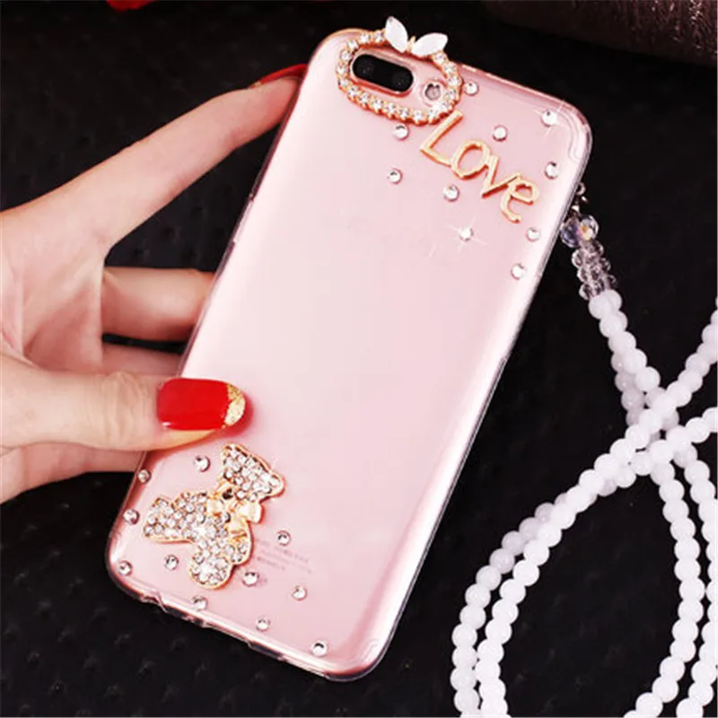 XSMYiss Bling Rhinestone Diamond Phone Case For Samsung S6 S7 S8 S9 S10 S11 PLUS Lite Note 5 8 9 10 Plus Clear Crystal Cover |