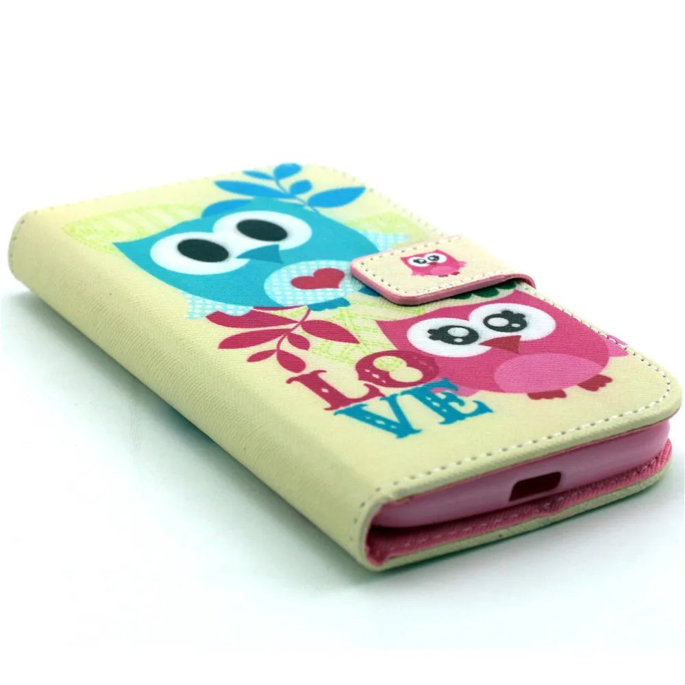 Прекрасный ребенок Совы любовь кожа флип Стенд кошелек визитница чехол для Motorola