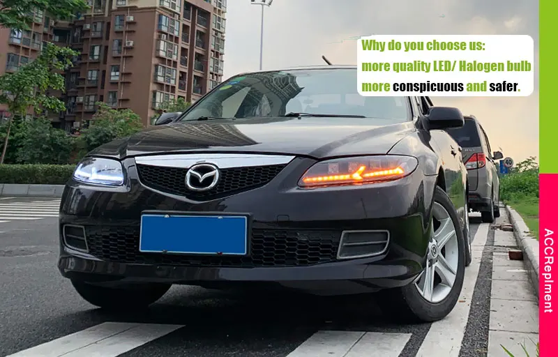 Автомобильный Стайлинг для Mazda 6 головной светильник s U angel eyes 2003-2008 для Mazda 6 светодиодный светильник Q5 bi xenon объектив СВЕТОДИОДНЫЙ прожектор