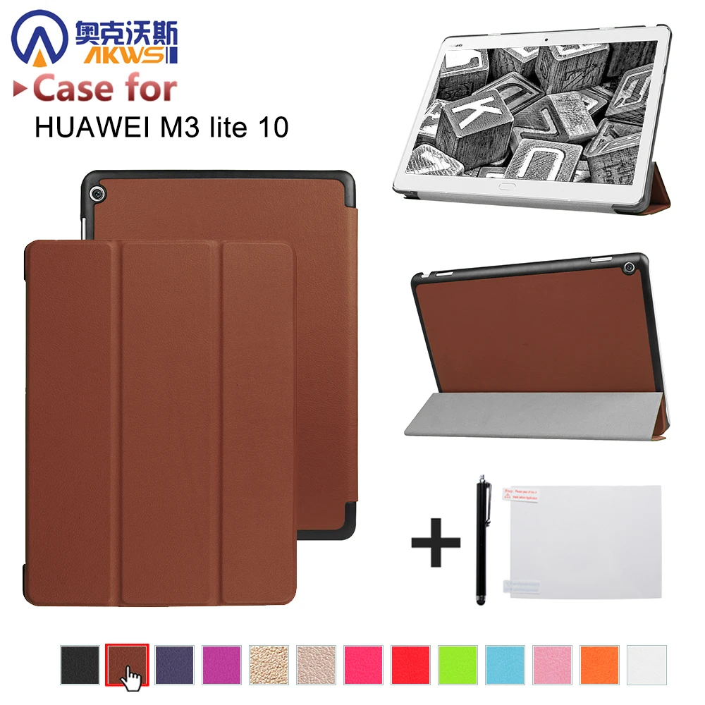 Умный Ультратонкий чехол подставка для планшета 2017 Huawei MediaPad M3 Lite 10 дюймов 1 2 5 +