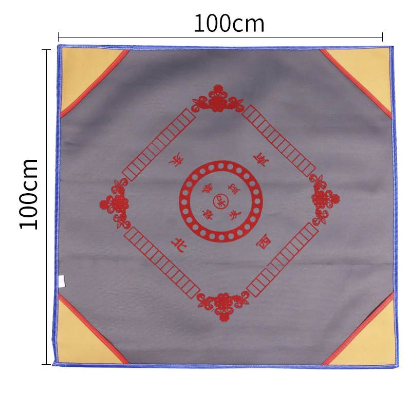Dark grey 100cm Утолщенный бесшумный нескользящий водонепроницаемый Настольный коврик для игры в покер маджонг прочный домашний игровой Настольный коврик - Цвет: Dark grey 100cm
