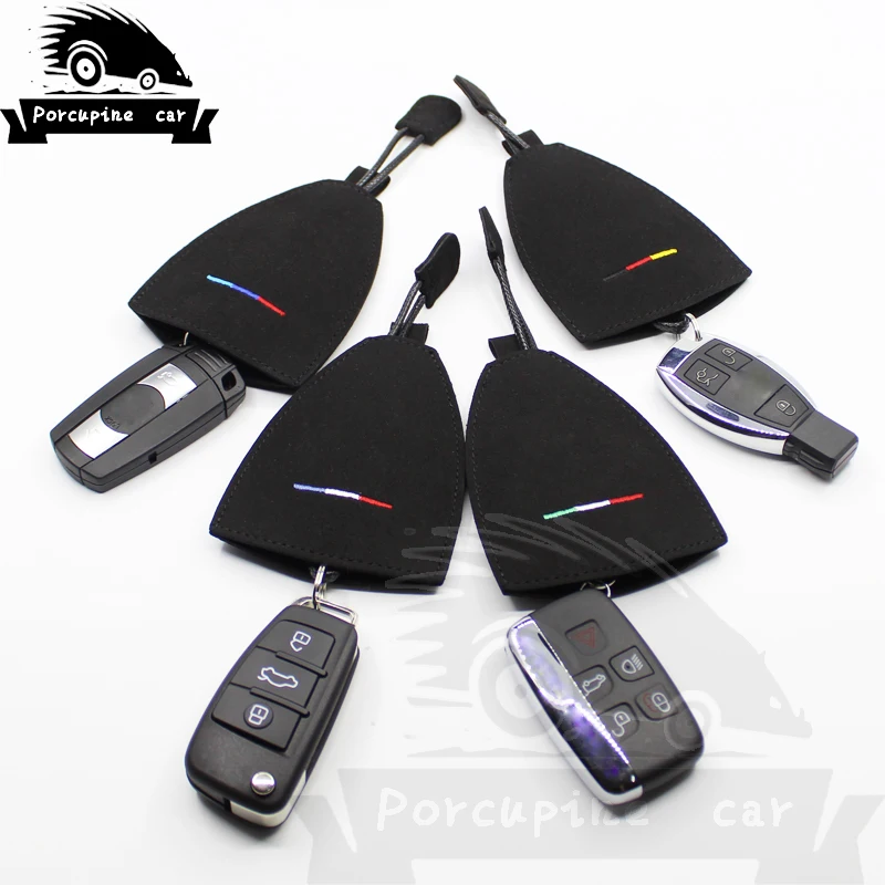 Высококачественный замшевый чехол для ключей автомобиля бумажник BMW Mercedes Audi VW