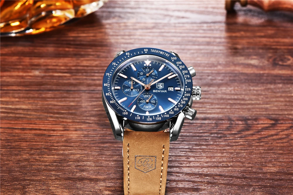 Relojes часы для мужчин BENYAR лучший бренд класса люкс Бизнес водонепроницаемые часы модные спортивные кварцевые часы для мужчин s часы Relogio Masculino