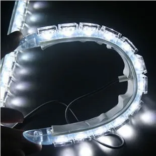 Новый 2 x гибкий drl светодиодный дневные ходовые огни лампа силикагель