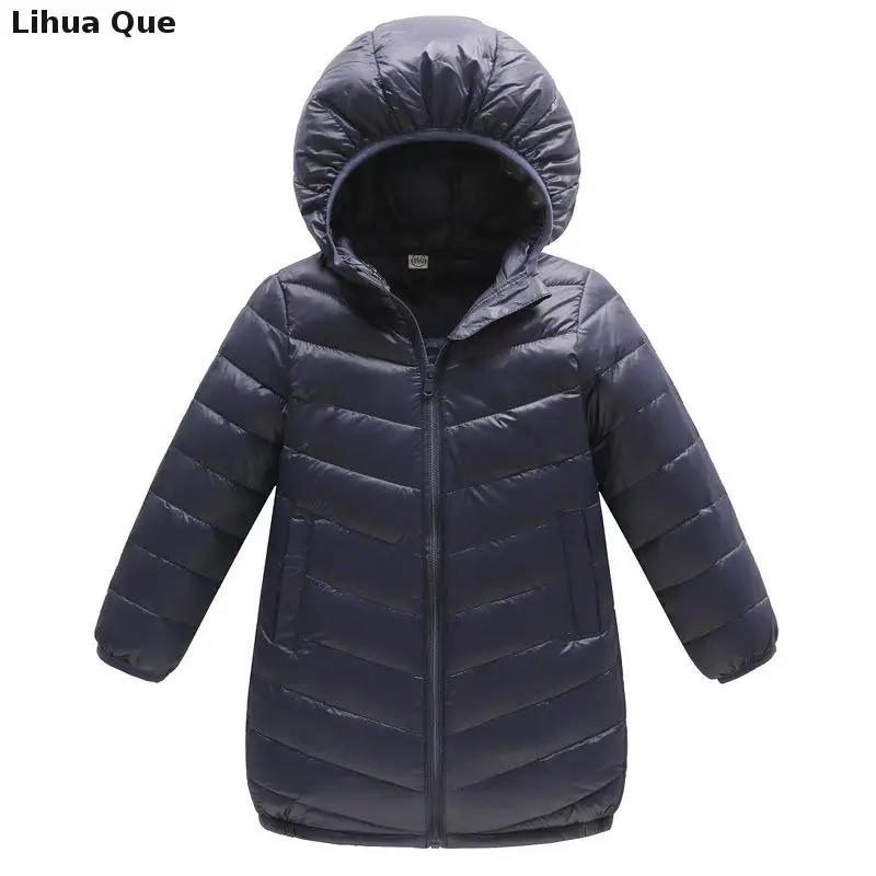 Детская зимняя куртка 2017 года для девочек Модная легкая зимнее пальто теплое