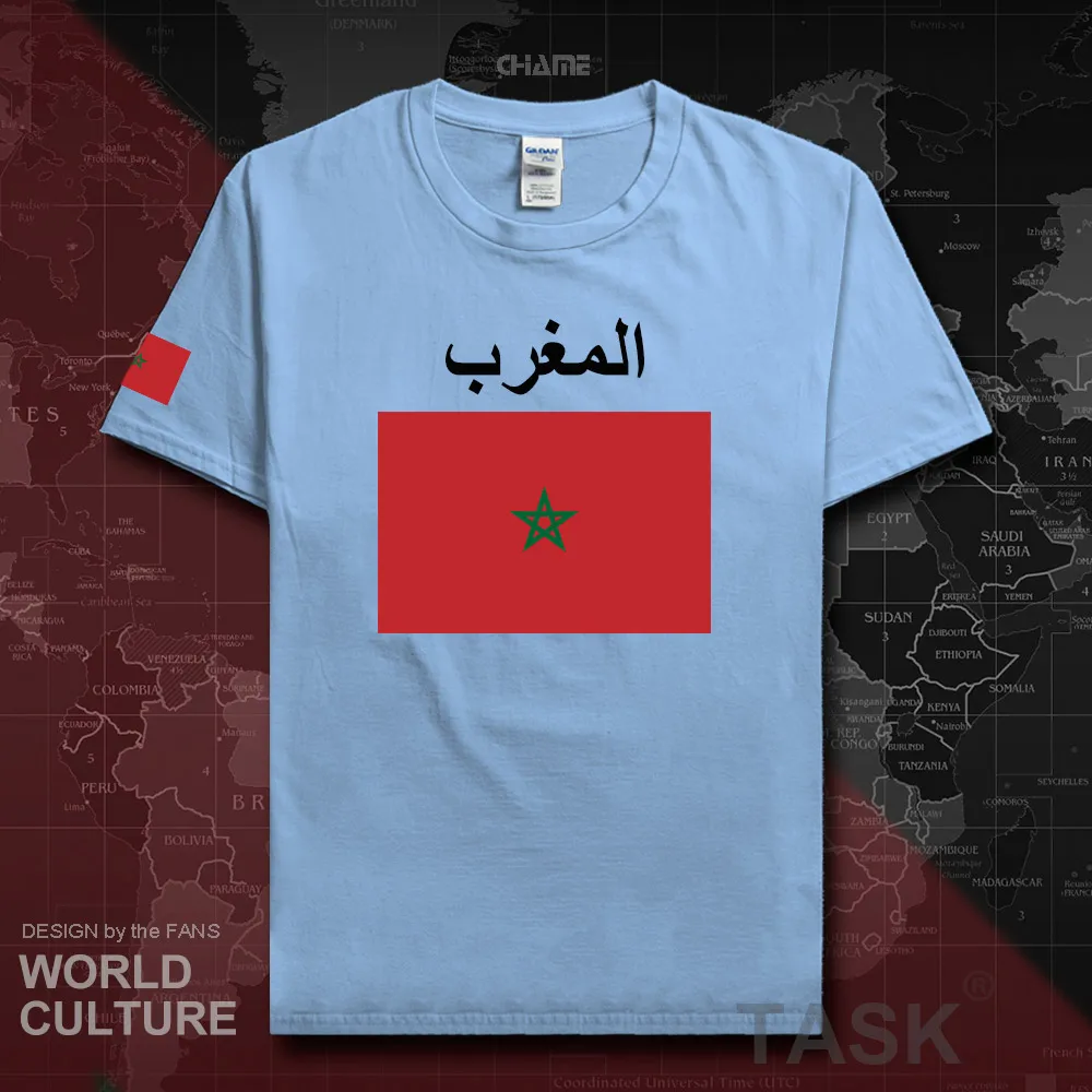Марокканские мужские футболки Western Kingdom of Morocco Мода 2017 национальная футболка
