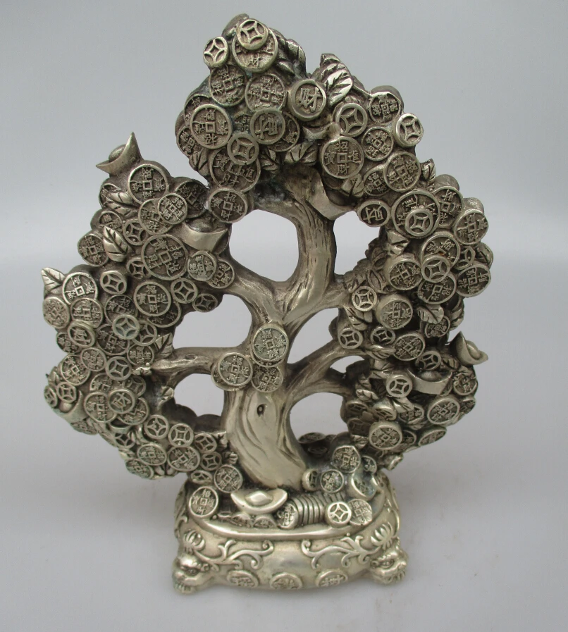 Коллекционная декорированная старинная ручная работа тибетская Серебряная