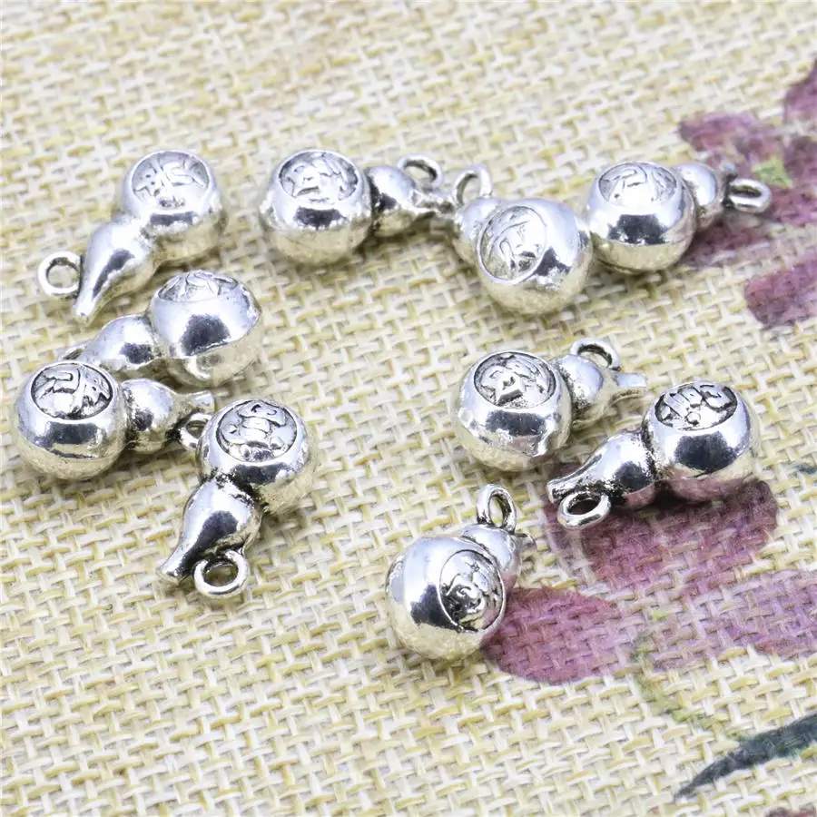 New 10PCS Copper Gourd-Shape Lucky DIY Loose Finding Beads Accessories Crafts Jewelry Making Design 8x15mm Women Girls Gifts | Украшения и