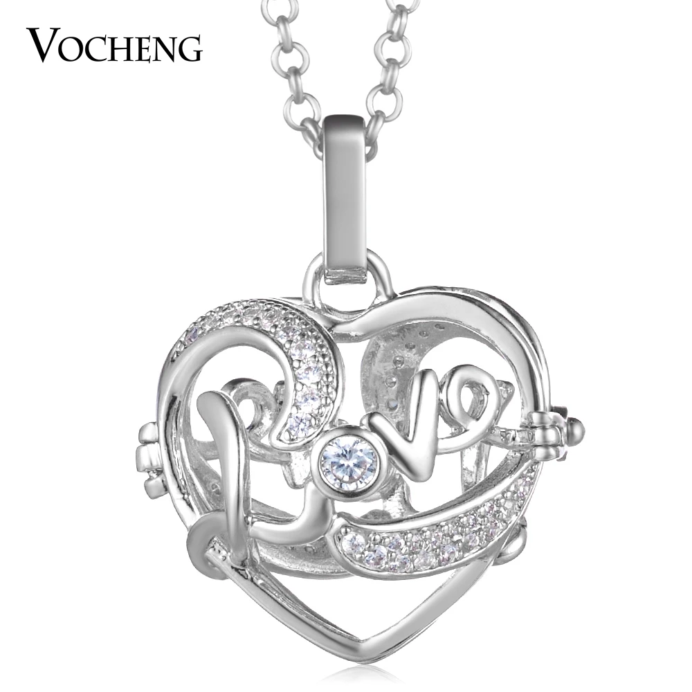 10pcs/lot Wholesale 3 Colors Aroma Jewelry Necklace Angel Ball Cubic Zirconia Stone Stainless Steel Chain VA-394*10 | Украшения и