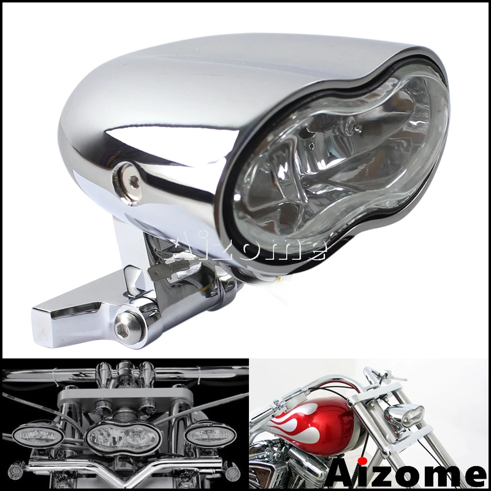 Мотоциклетная овальная фара на заказ двойная для Harley Honda Yamaha Suzuki Streetfighter Cafe Racer H3 55