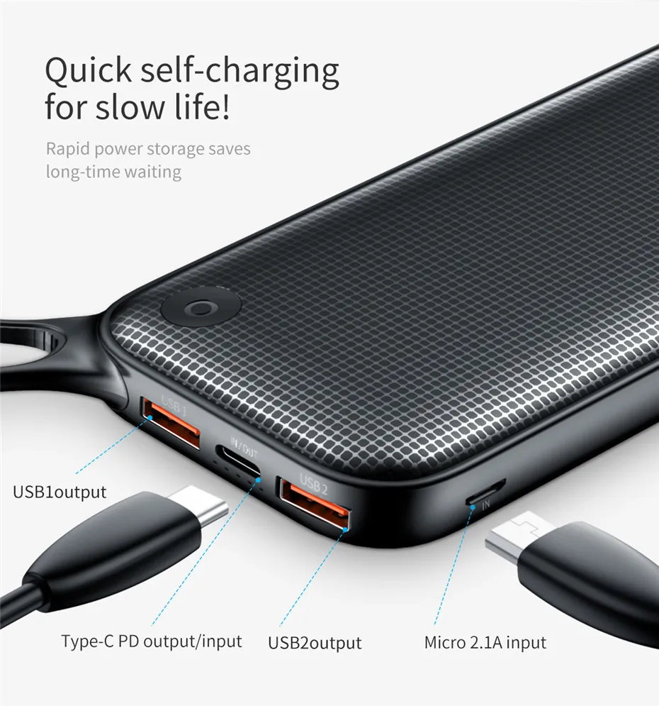 Baseus power Bank 20000 мАч Быстрая зарядка 3,0 портативное зарядное устройство для телефона двойной USB внешний аккумулятор для iPhone Xs Max samsung S9