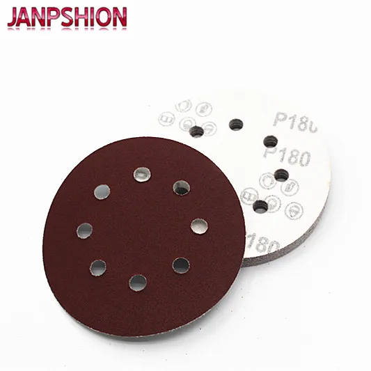 Абразивная Песочная бумага JANPSHION 25 шт. 125 мм 5-дюймовый красный шлифовальный диск с