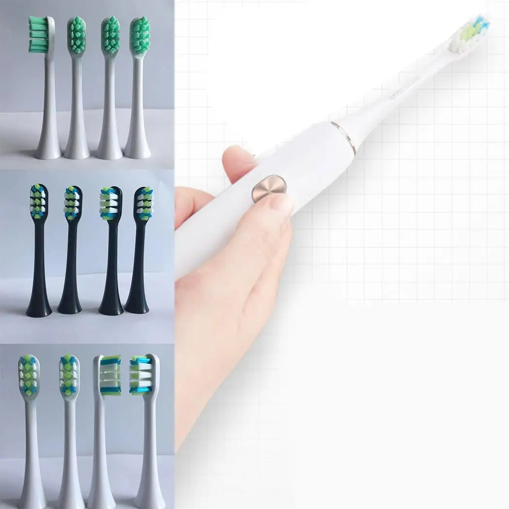 Replacement Toothbrush Heads for Electric Black White Beige | Бытовая техника
