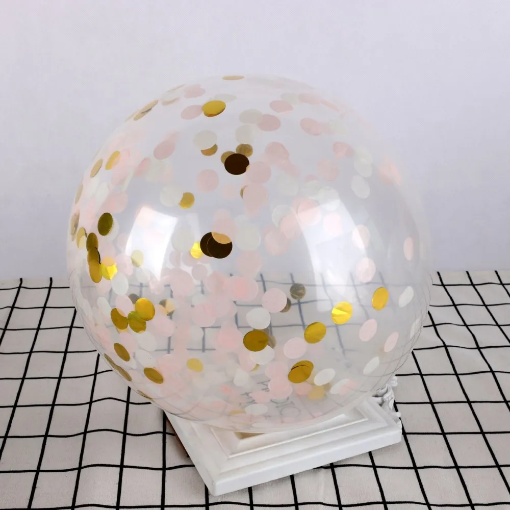 7 5Pcs 12" Mix Paper Confetti Balloons Clear Ballons Wedding Party Decoration Kid Children Birthday Party Supplies Air Ballon Toys - Цвет: 7