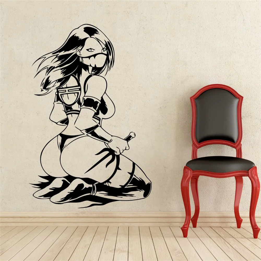 

Creative wall art home decoration Mileena Wall Decal Mortal Kombat Wall Decal Vinyl Removable living room wall stickers