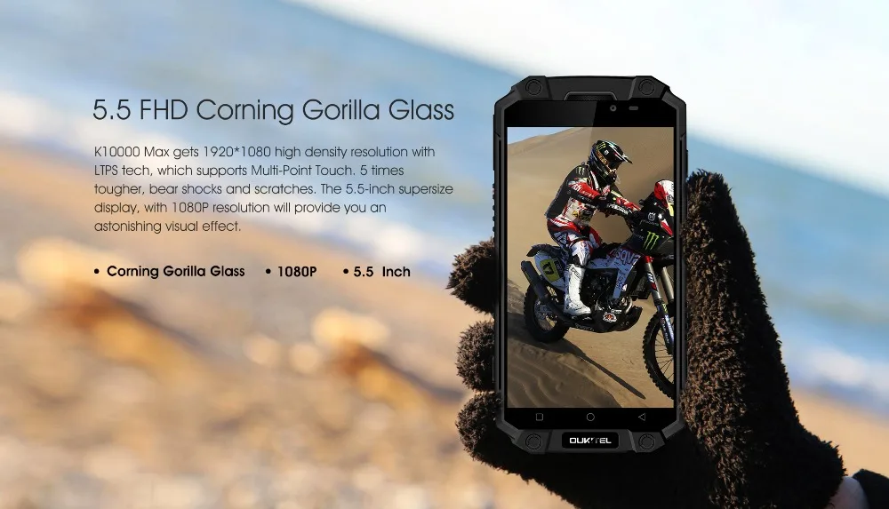 24 часа) Oukitel K10000 Max 10000mAH IP68 Водонепроницаемый 3GB+ 32GB 5," Android 7,0 Восьмиядерный открытый мобильный телефон