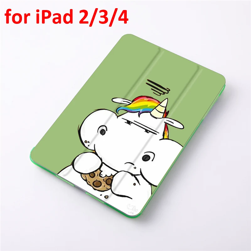 Чехол с единорогом для ipad 9,7 дюймов ipad 2 3 4 5 6 из искусственной кожи Стенд кожаный чехол матовый чехол-накладка чехол для ipad Air 1 2 - Цвет: for ipad 2 3 4
