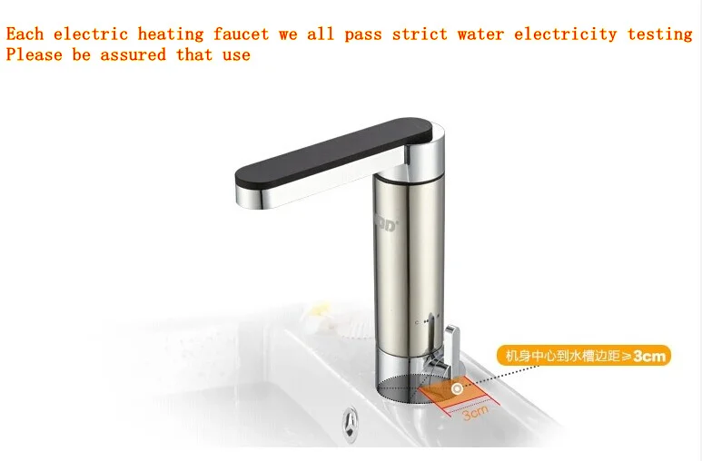 Фото 3000W Stainless Steel Instant Hot Water Tap Electric Faucet Kitchen Heating Heater Leakage Protection Обустройство дома 3000W Stainless Steel Instant Hot Water Tap Electric Faucet Kitchen Heating Heater Leakage Protection Обустройство дома