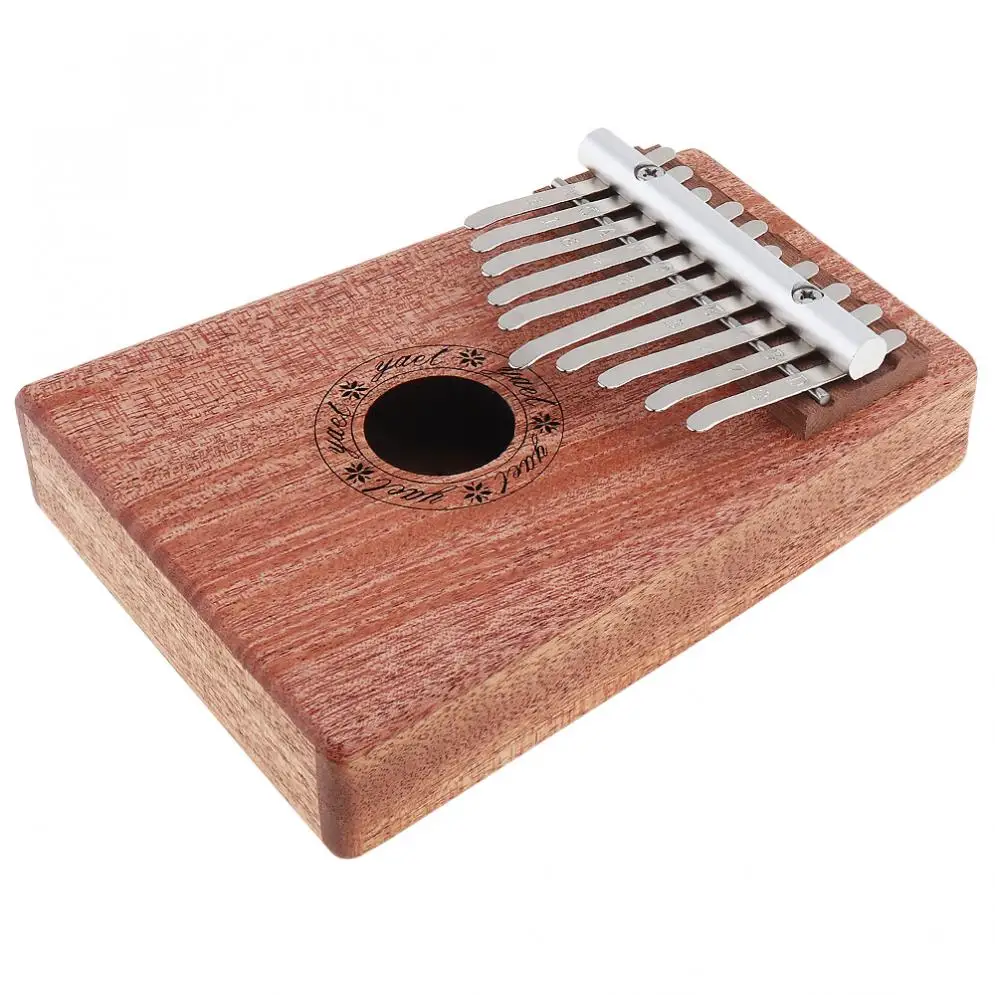 10 клавиш Kalimba фанера красное дерево большой палец пианино Mbira натуральная мини