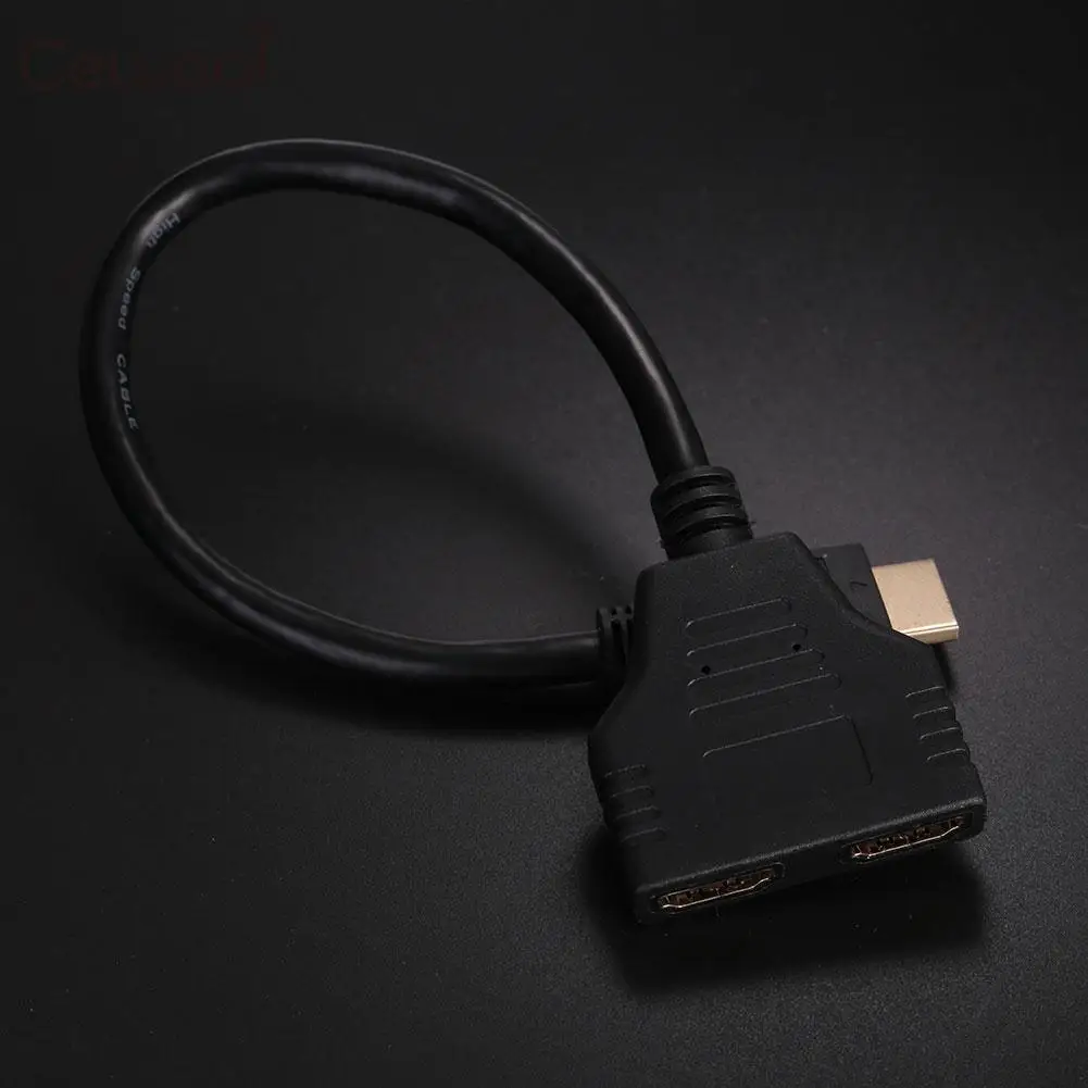 1080P HDMI Мужской 2 Женский сплиттер аудио кабель адаптер конвертер 30 см