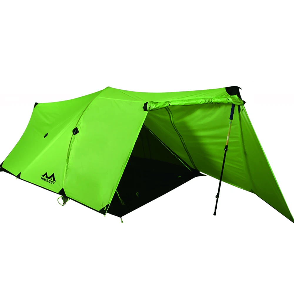 Verkaufen HIMAGET Zelt 25D Nylon Zelt Silikon Beschichtung 2 Person Doppel Schichten Aluminium Legierung Stange Camping Reisen Zelt 4 Saison