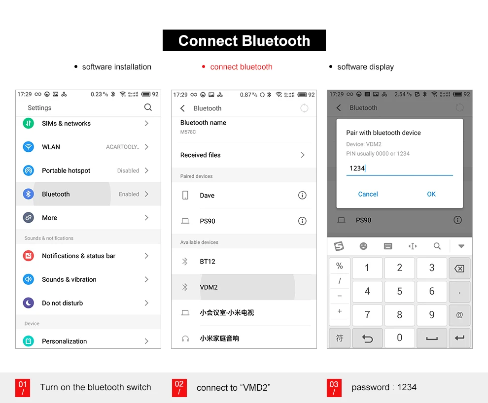 Оригинальная UCANDAS VDM2 полная система V5.2 Bluetooth/Wifi OBD2 VDM II для Android VDM 2 OBDII сканера кода PK easydiag обновление бесплатно