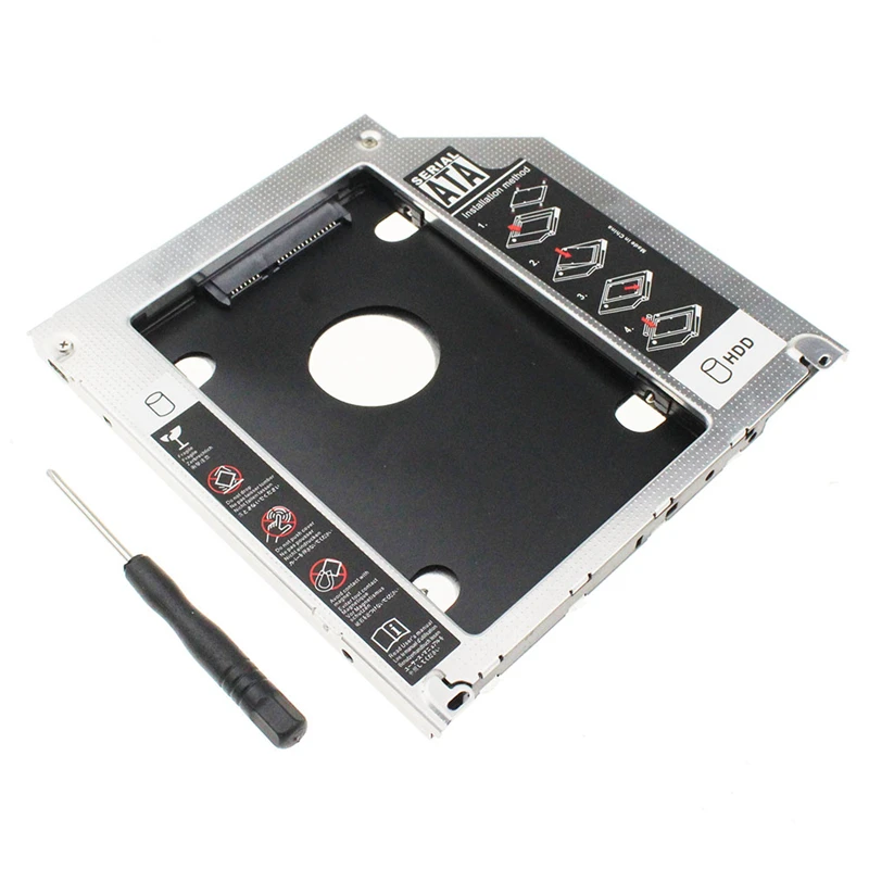Алюминиевый Optibay 2nd HDD Caddy 9,5 мм SATA 3,0 SSD чехол для CD-и dvd-дисков корпус Caddy для Macbook Mac Pro 13," 13" 1" 17" SuperDrive