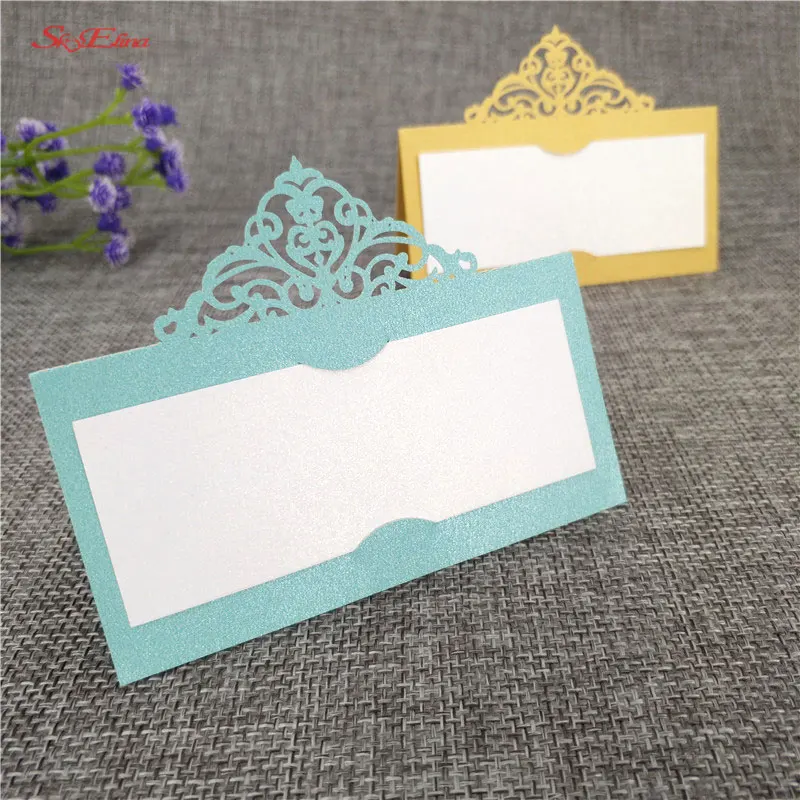 10 шт. Свадебные именные карточки лазерная резка место перламутровый запах