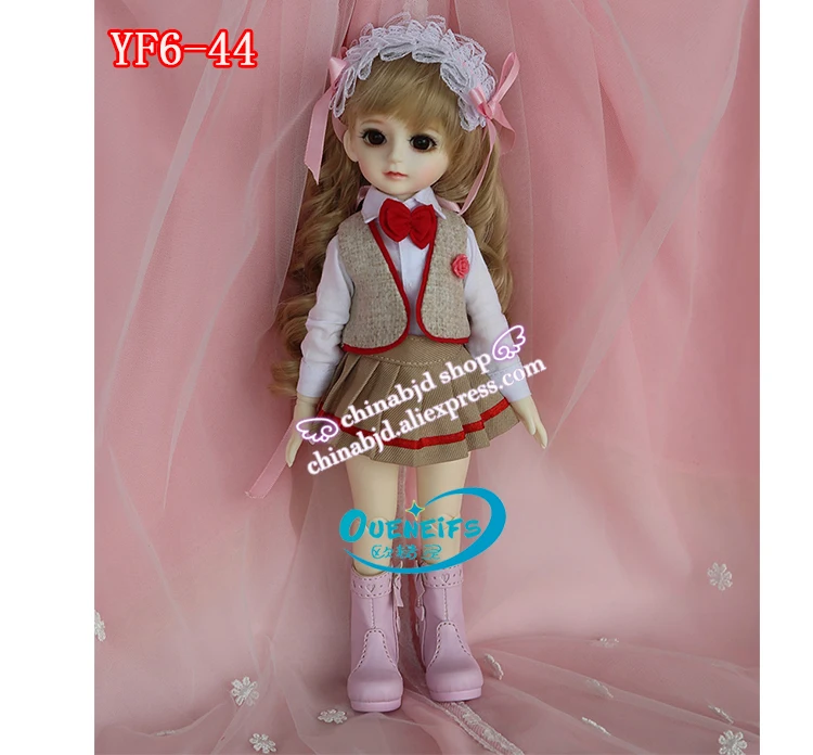 Одежда для куклы BJD SD 1/6 футболка с длинными рукавами и жилет юбкой бюстом или