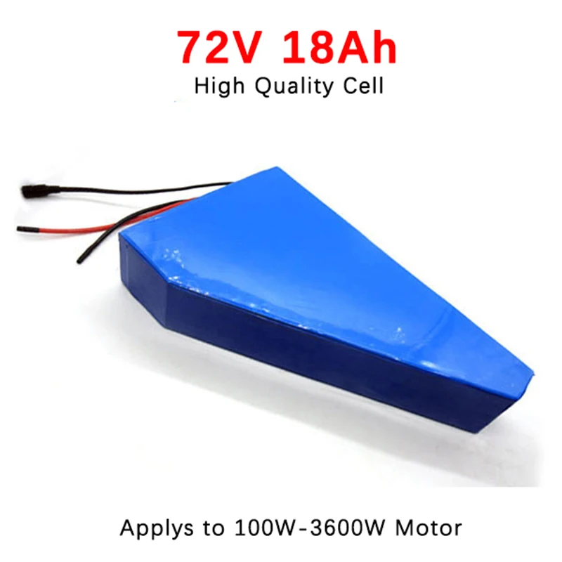 72V 18Ah 1500W 3000W Electric Bike Battery E Scooter Triangle Lithium Ion Pack For Bicycle Motor | Спорт и развлечения