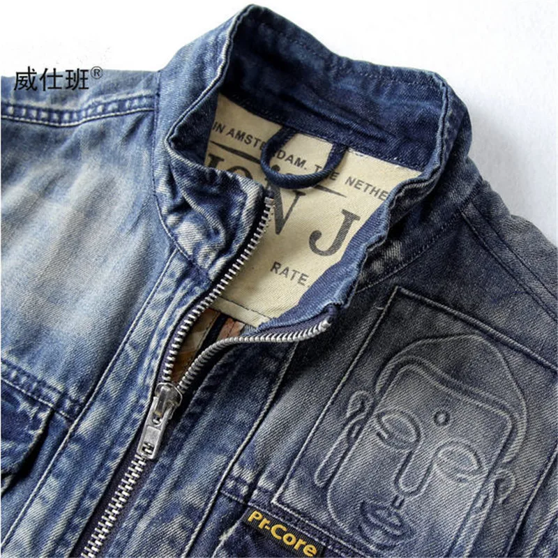Мужской винтажный жилет из вареной ткани без рукавов A1412|denim vest|vest coat for menmens vest |