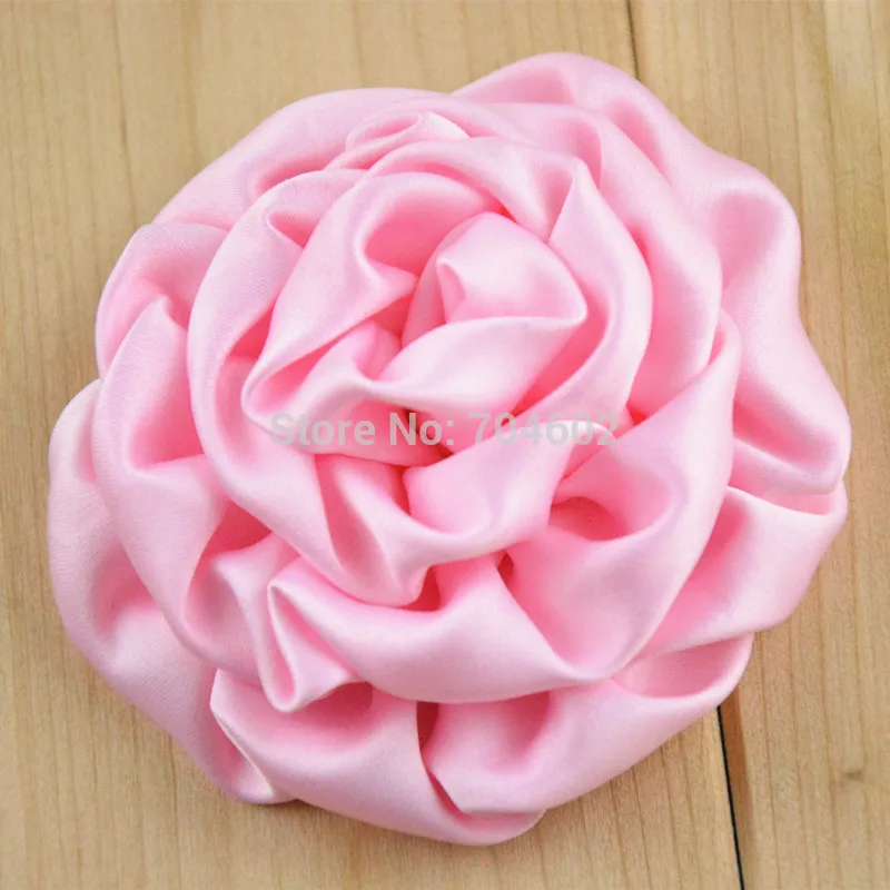 50 шт./лот 3 &quotатласные бутоны для волос цветы пышные розы аксессуары без зажима FH39