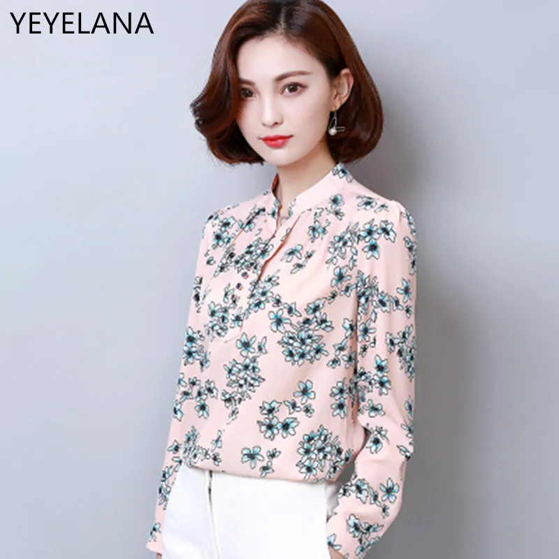 Yeyelana женские блузки 2019 новая весенняя Корейская шифоновая Повседневная блузка