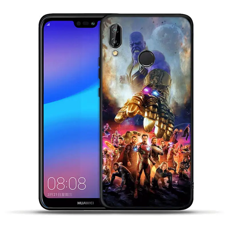 Чехол Мстители звездное небо для huawei mate 20 10 P30 P20 P10 P9 P8 Lite Pro P Smart Черный силиконовый чехол Captian Marvel