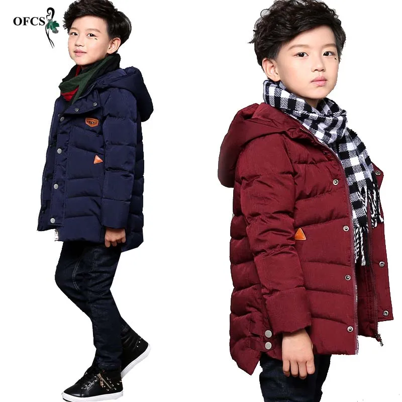 Детская зимняя одежда с хлопковой подкладкой куртка толстой для мальчиков