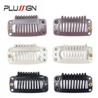 Черные, бежевые, коричневые заколки для париков, 10 шт.лот, качественные металлические заколки для наращивания волос, Оптовая продажа