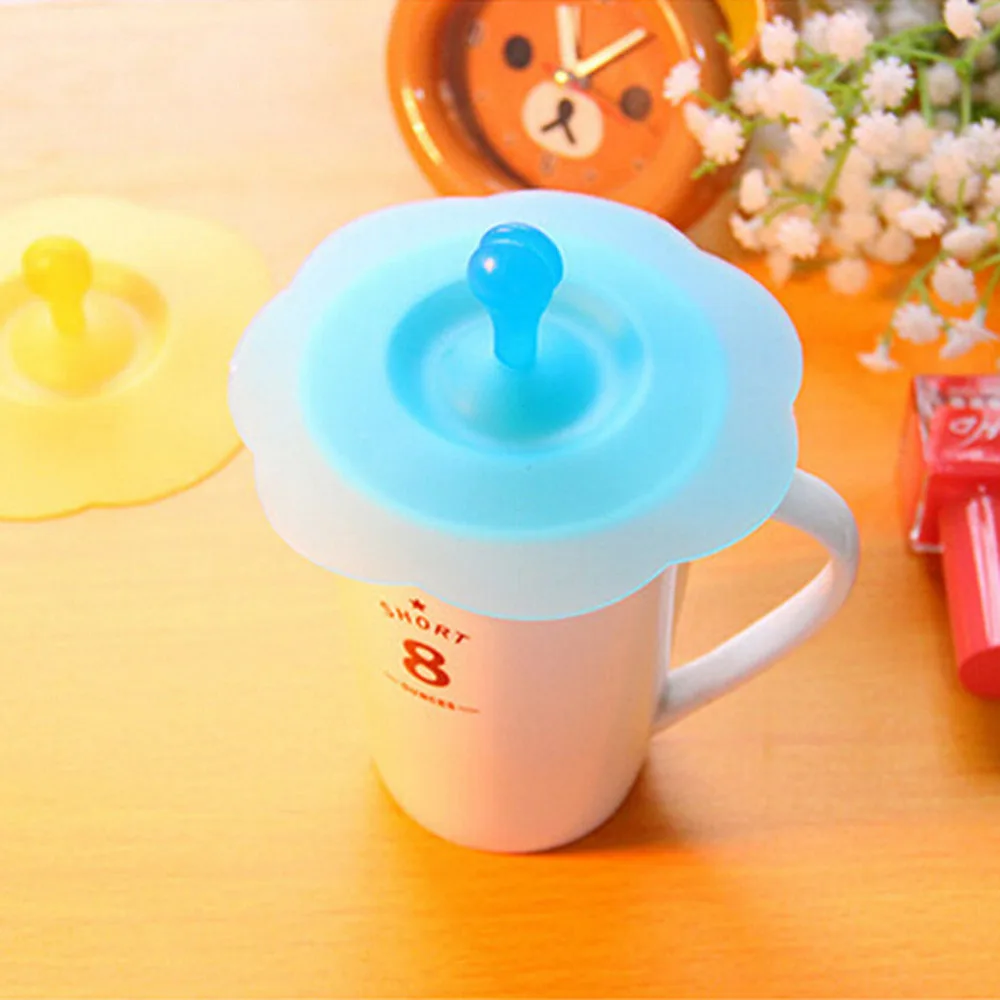 Anti-dust Cup Cover Cartoon Novelty Gift Can Be Fixed a Spoon 10.3cm | Дом и сад