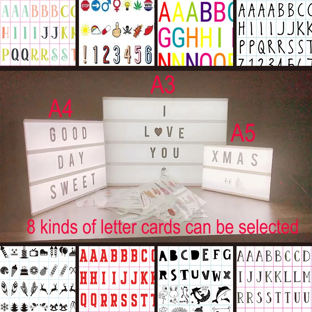 Настольная лампа светодиодная для ночной съемки формата А3 А4 А5|letter light|light colorlight