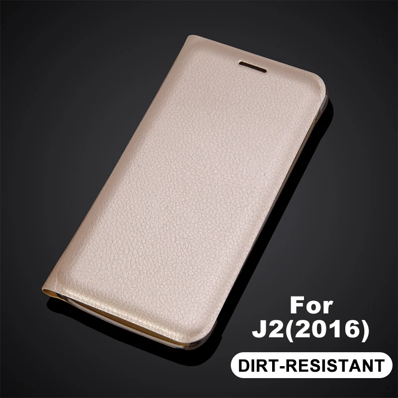 Роскошный кожаный чехол книжка с отделением для карт Samsung J2 2016 J200F J200G J210F|cover for