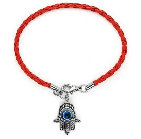 Модный летний стильный плетеный кожаный браслет Хамса Фатимы со сглаза на удачу