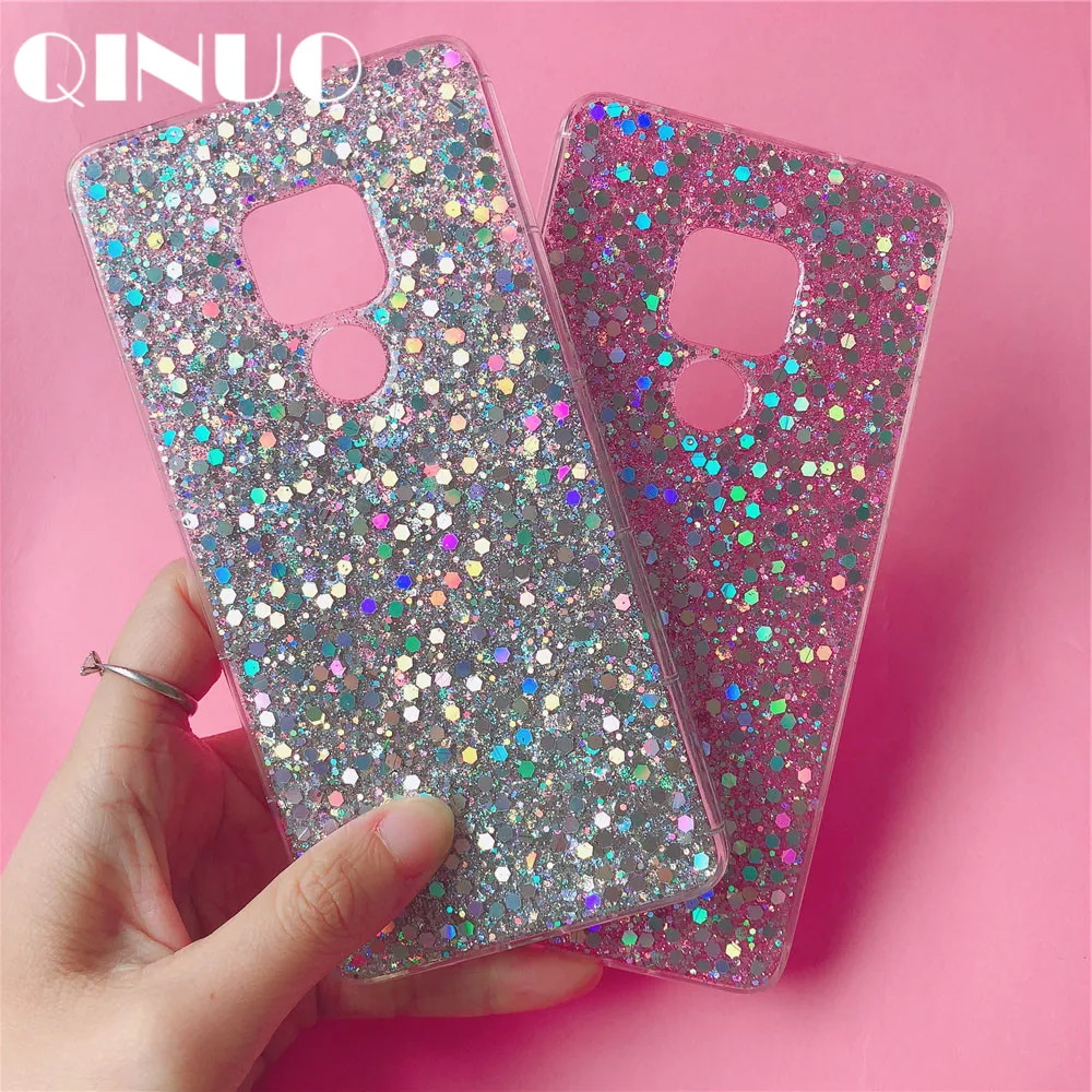 Мягкий блестящий чехол QINUO для Huawei P20 Lite P30 Pro Plus P Smart 2019 Nova 4 2 2S Mate 20X Funda Coque Cover |