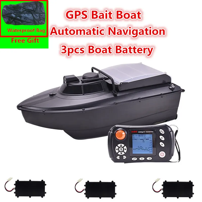 

Free Bag JABO 2CG 20A/10A GPS Auto Return Fishing Bait Boat GPS Fish finder bait boat Automatic Navigation RC Boat with bag toys